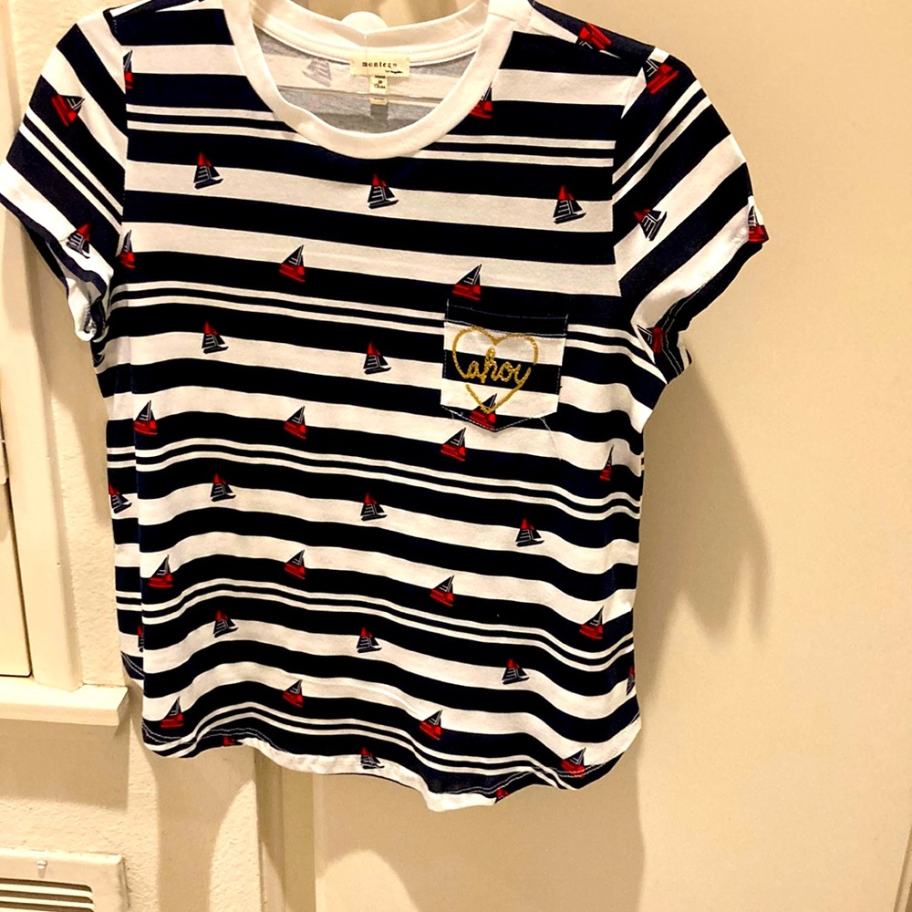 NWT- girls  XL nautical top